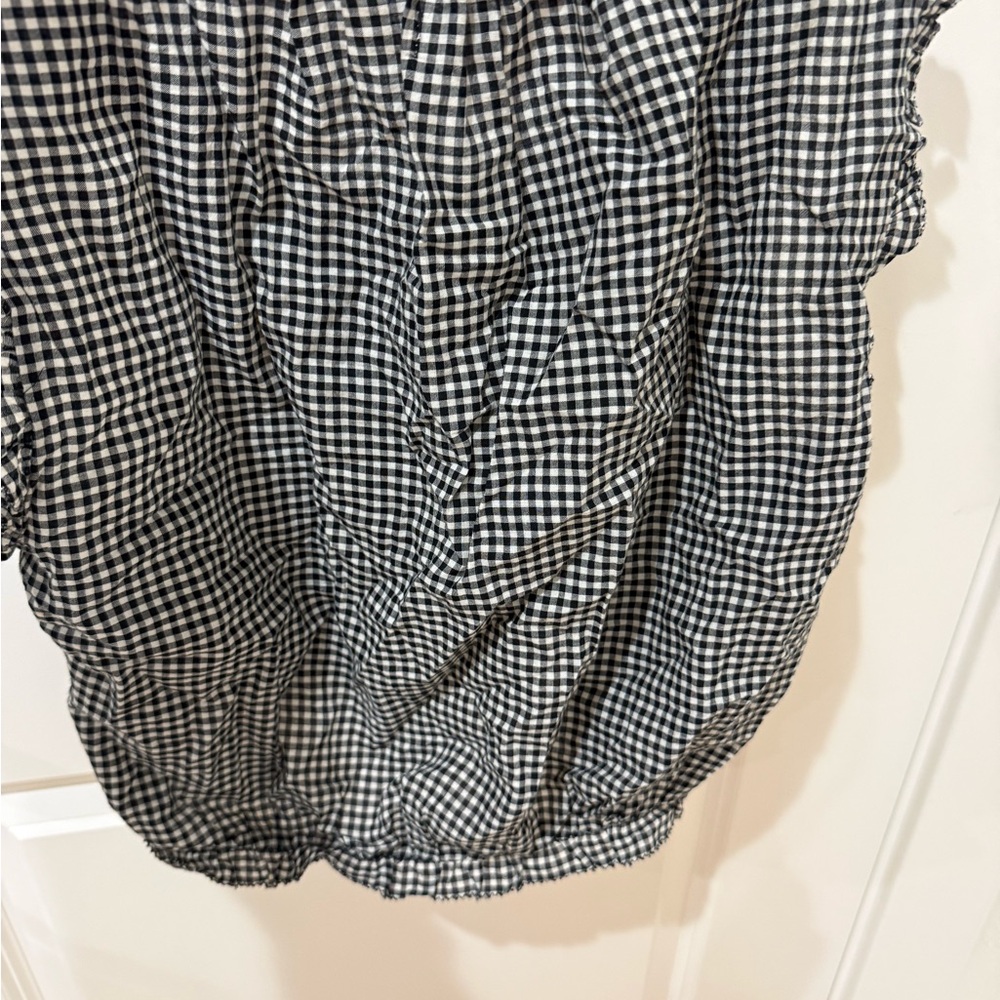 Doen Black and White Gingham traveler Top - Picture 3 of 5